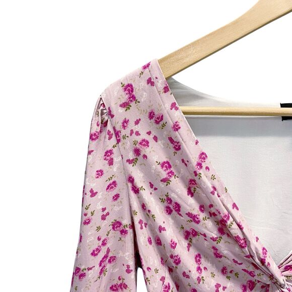 Revolve Majorelle Chrissa Top in Mauve Ditsy XXS Pink Feminine Flirty Floral - Picture 7 of 12